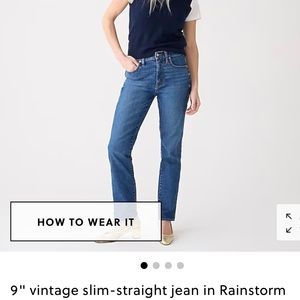 J crew Vintage slim jeans size 26